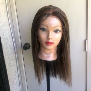 Full lace blend hair highlight copper brown wig😸